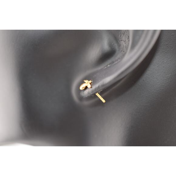 Catherine Weitzman 18K Gold Vermeil Bee Post Earrings - Picture 3 of 3